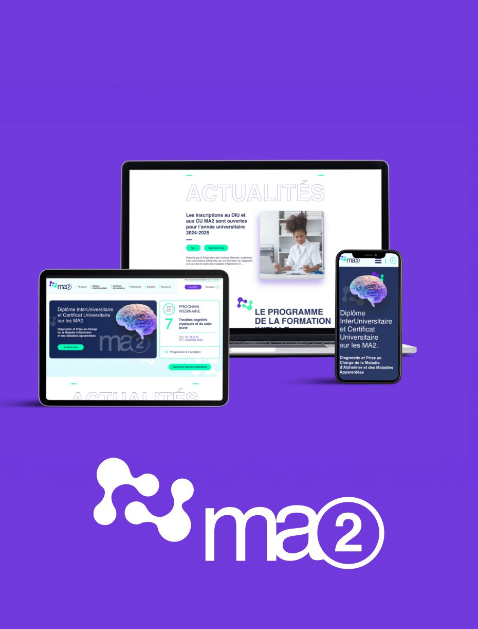 Refonte complète de l'identité visuelle du DIU MA2 et de son site internet
