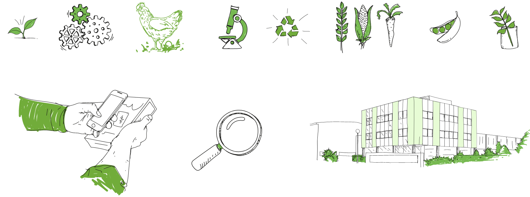 Illustration sur l'écologie et la Nutrition bien-être