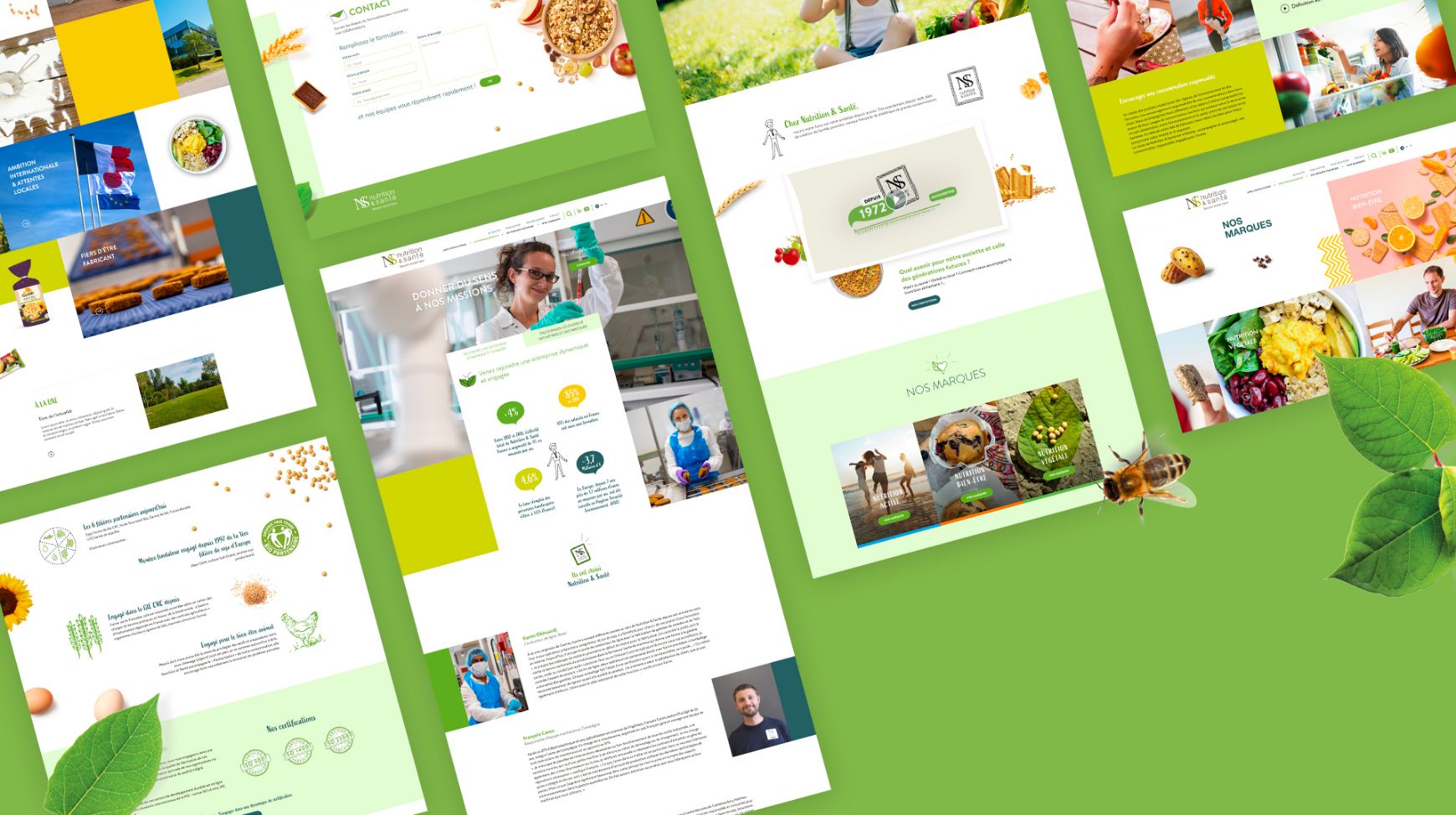 Pages du site web Nutrition et Santé